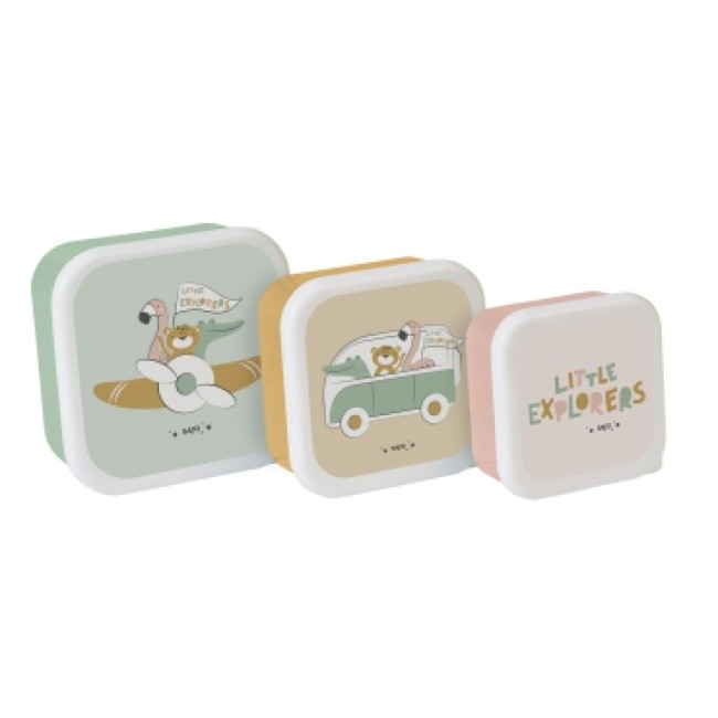 Saro Δοχείο Φαγητού Saro Little Explorers (Σετ 3τμχ)