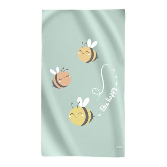 Saro Πετσέτα Παραλίας Microfiber Bee Happy 75x140εκ. Saro Πετσέτα Παραλίας Microfiber Bee Happy 75x140εκ.