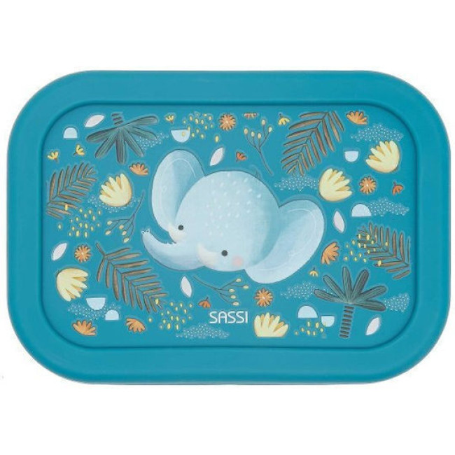 Sassi Δοχείο Φαγητού Σιλικόνης LFGB με Χωρίσματα 700ml Chewy The Elephant
