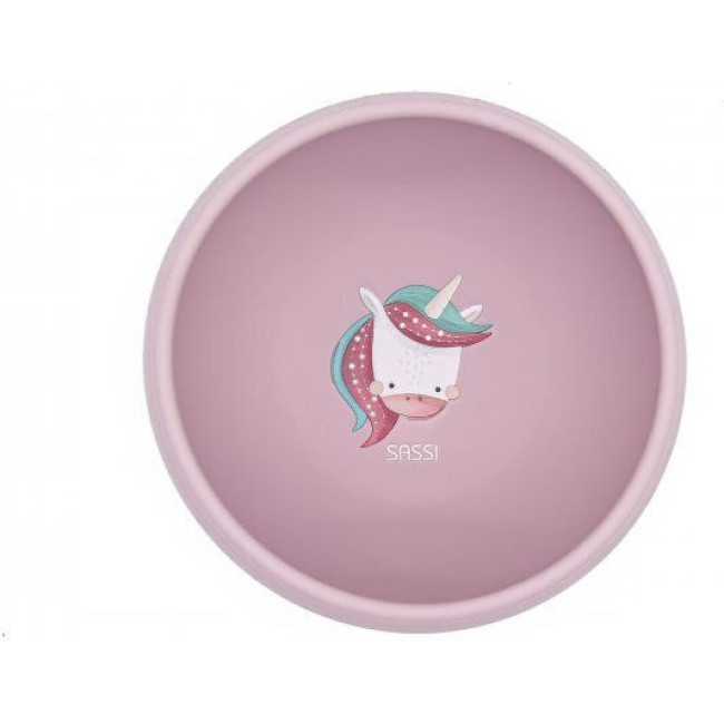 Sassi Μπολ Σιλικόνης LFGB με Αντιολισθητική Βεντούζα Sparkly The Unicorn