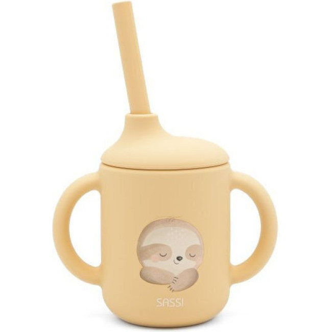 Sassi Κύπελλο Σιλικόνης LFGB με Καλαμάκι Gnawy The Sloth