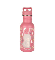 Sassi Ανοξείδωτο Μπουκάλι με Καλαμάκι 500ml Rabbit