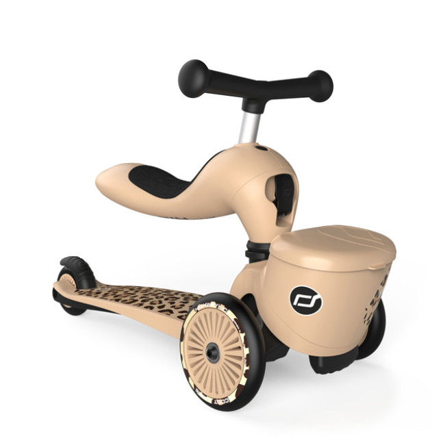 Scoot & Ride Παιδικό Πατίνι 2σε1 Highwaykick 1 Τρίτροχο Με Κάθισμα Για 1-5 Ετών Leopard