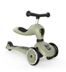 Scoot & Ride Παιδικό Πατίνι 2σε1 Highwaykick 1 Τρίτροχο Με Κάθισμα Για 1-5 Ετών Olive