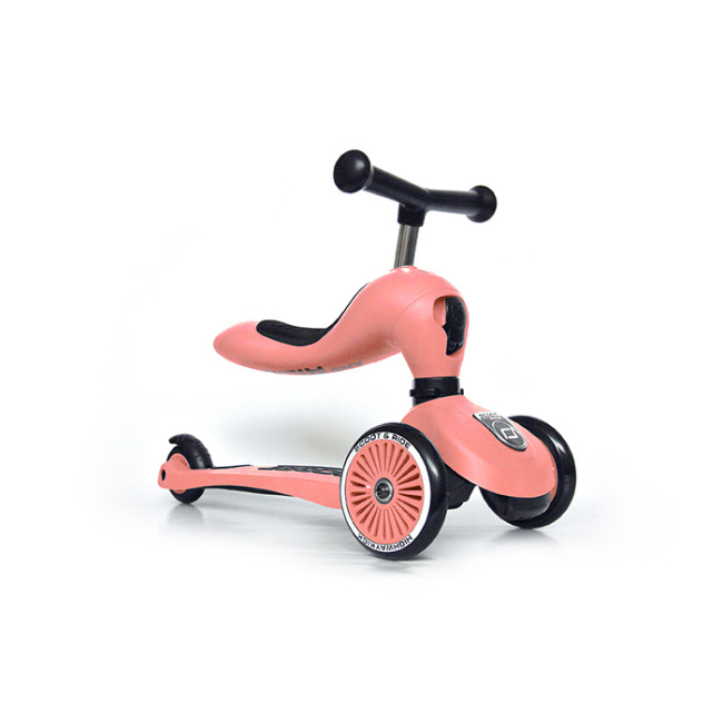 Scoot & Ride Παιδικό Πατίνι 2 σε 1 Highwaykick 1 Τρίτροχο Με Κάθισμα Για 1-5 Ετών Peach