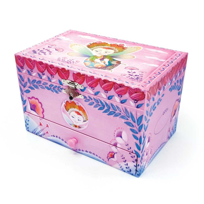 Svoora Μουσικό Κουτί Μπιζουτιέρα Με Συρτάρι, Θήκη Για Δαχτυλίδια Και Ευρύ Καθρέφτη 