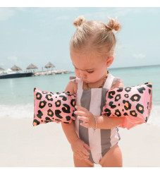 Swim Essentials Μπρατσάκια Για Παιδιά Από 0-2 Ετών Rose Gold Leopard