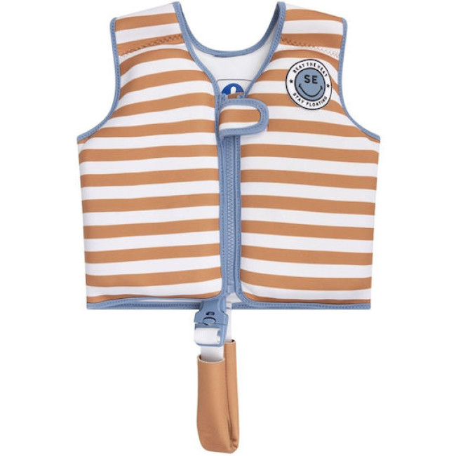 Swim Essentials Σωσίβιο Γιλέκο Κολύμβησης Με Ιμάντα Ασφαλείας Για Παιδιά 3-6 ετών Brown Stripes