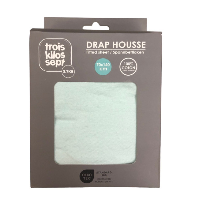 Trois Kilos Sept Κατωσέντονο Με Λάστιχο 70x140 Μέντα