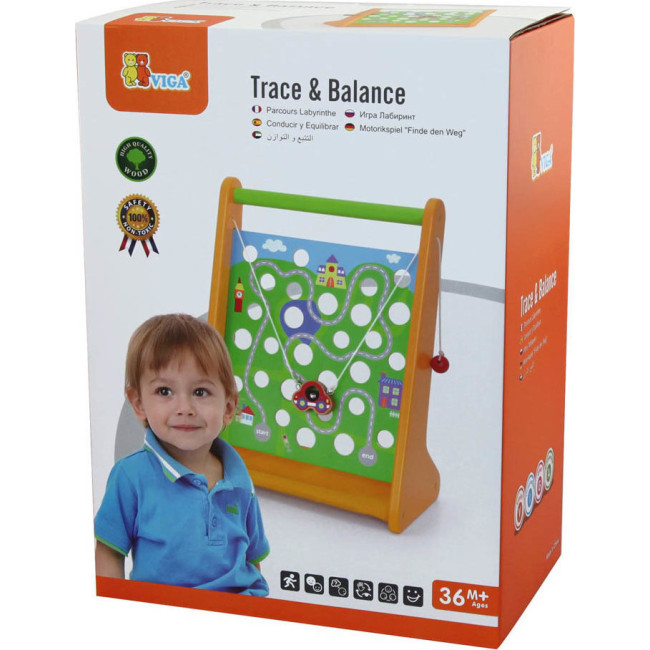 Viga Toys Μονοπάτι Λεπτής Κινητικότητας Από Ξύλο Για 24+ Μηνών