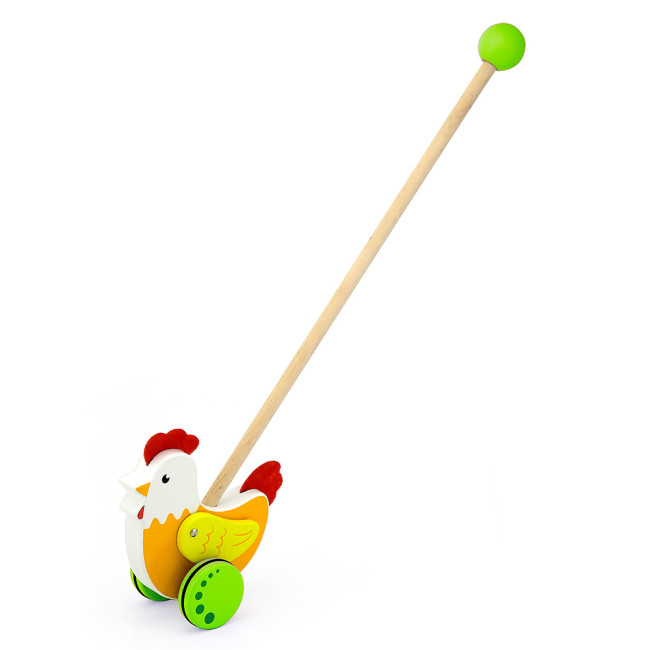 Viga Τρεχαλίτσα Κοτούλα από Ξύλο για 18+ Μηνών