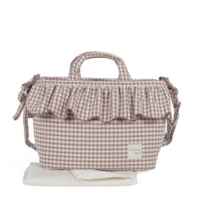 Walking Mum Τσάντα Αλλαξιέρα Praline Vichy Moka 44x29x12εκ.
