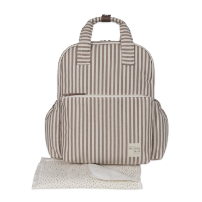 Walking Mum Τσάντα Αλλαξιέρα Backpack Praline Strips Moka