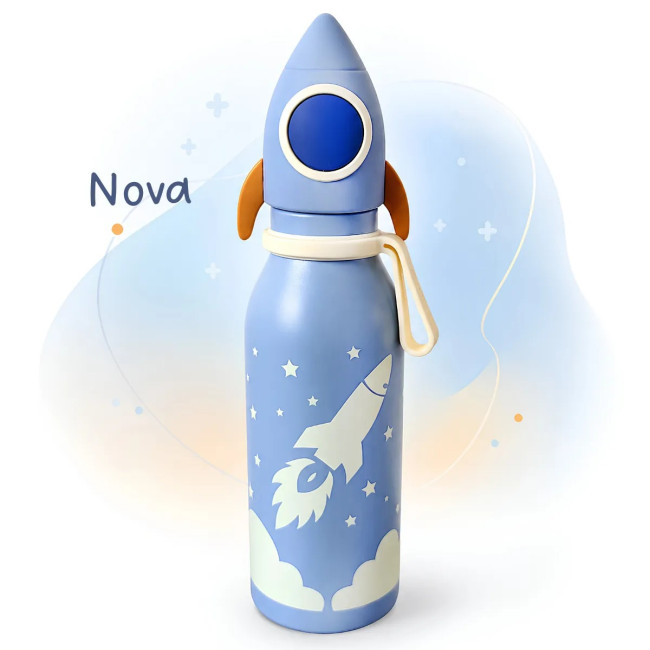 ZAZU Bottlies Παιδικό Μπουκάλι Θερμός 400ml Πύραυλος ZAZU Bottlies Παιδικό Μπουκάλι Θερμός 400ml Πύραυλος