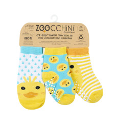 Zoocchini GRIP+EASY Baby Terry Καλτσάκια Παπάκι (3 τεμ)