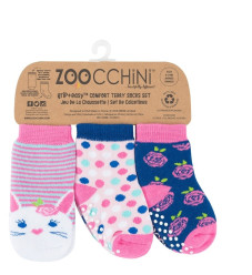 Zoocchini GRIP+EASY Baby Terry Καλτσάκια Μπέλα το Κουνελάκι (3 τεμ)